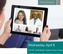 Wed. April 8: Virtual Bariatric Support Group & New Patient Webinar