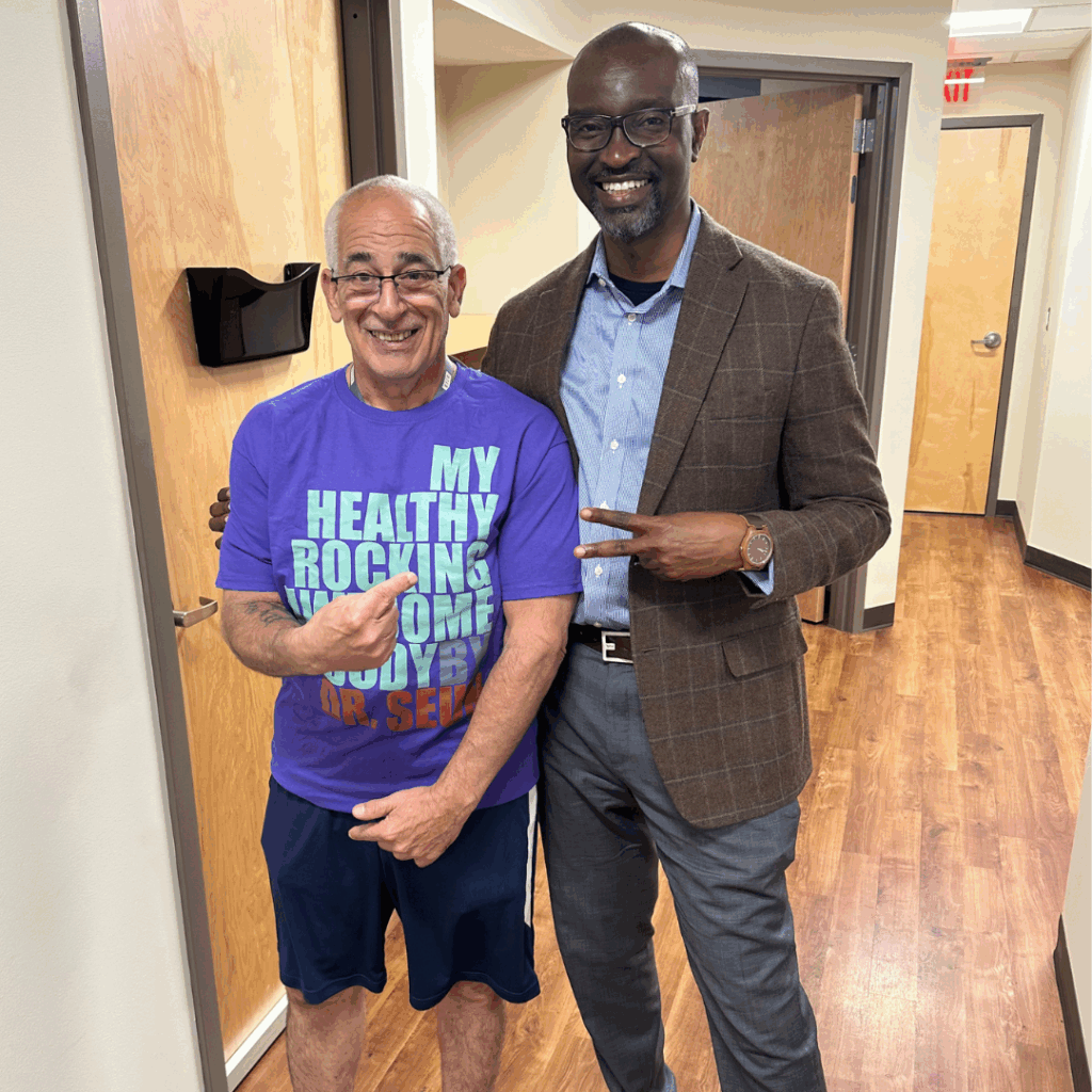 Brendon Quintano worked wtih Dr. Sowemimo to lose weight later in life and resolve several weight-related medical problems.