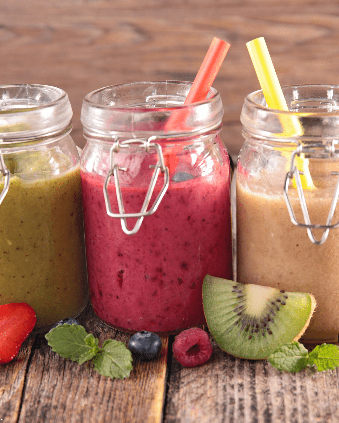 Nutrient-packed plant-based protein smoothie with spinach, chia seeds, and almond milk to support healthy weight loss before summer.